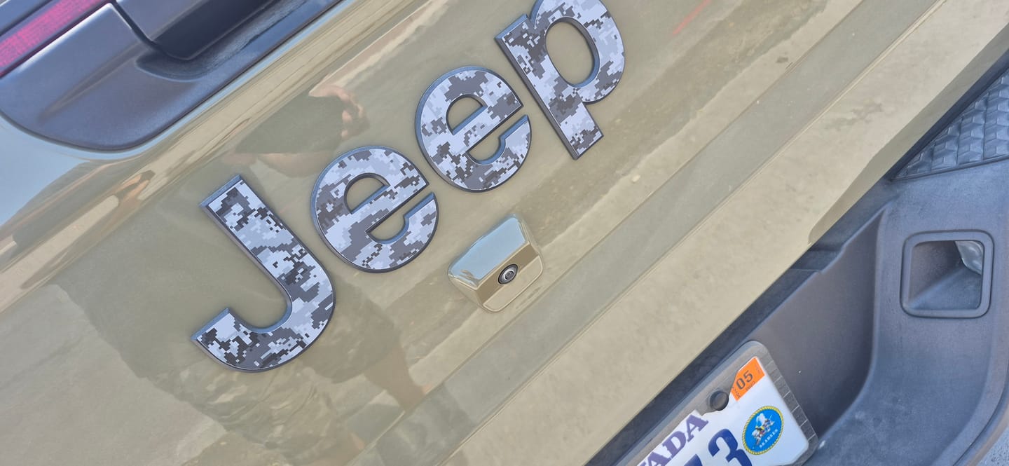 Customer photo review of JEEP Gladiator Emblem Overlay Decal Set | Fits 2020+ Jeep Gladiator