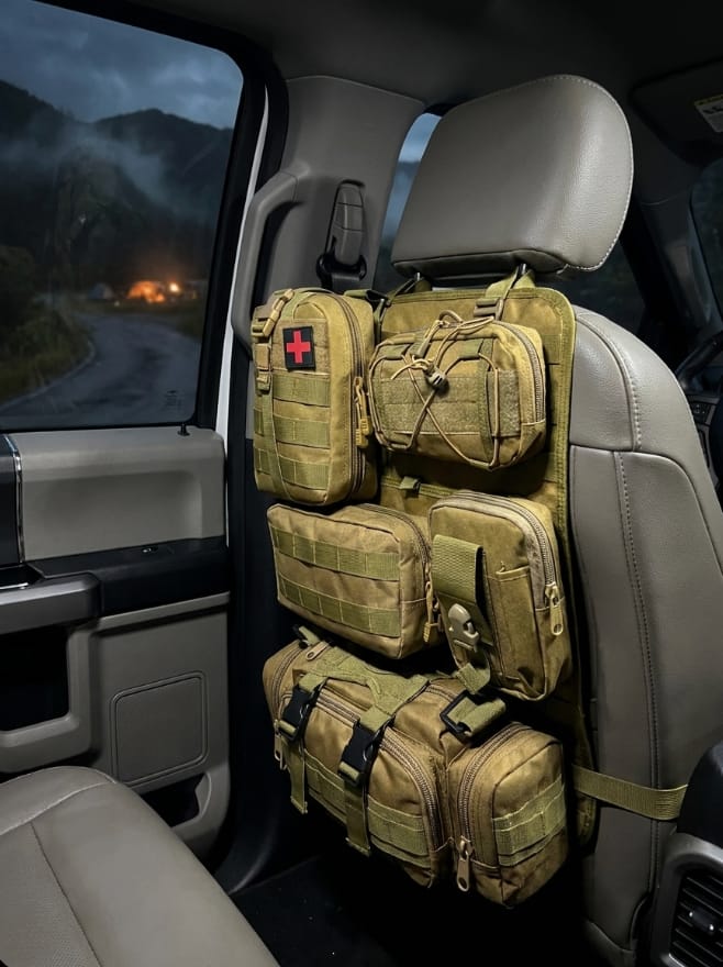 Customer photo review of Tactical MOLLE Seat Organizer Full Set