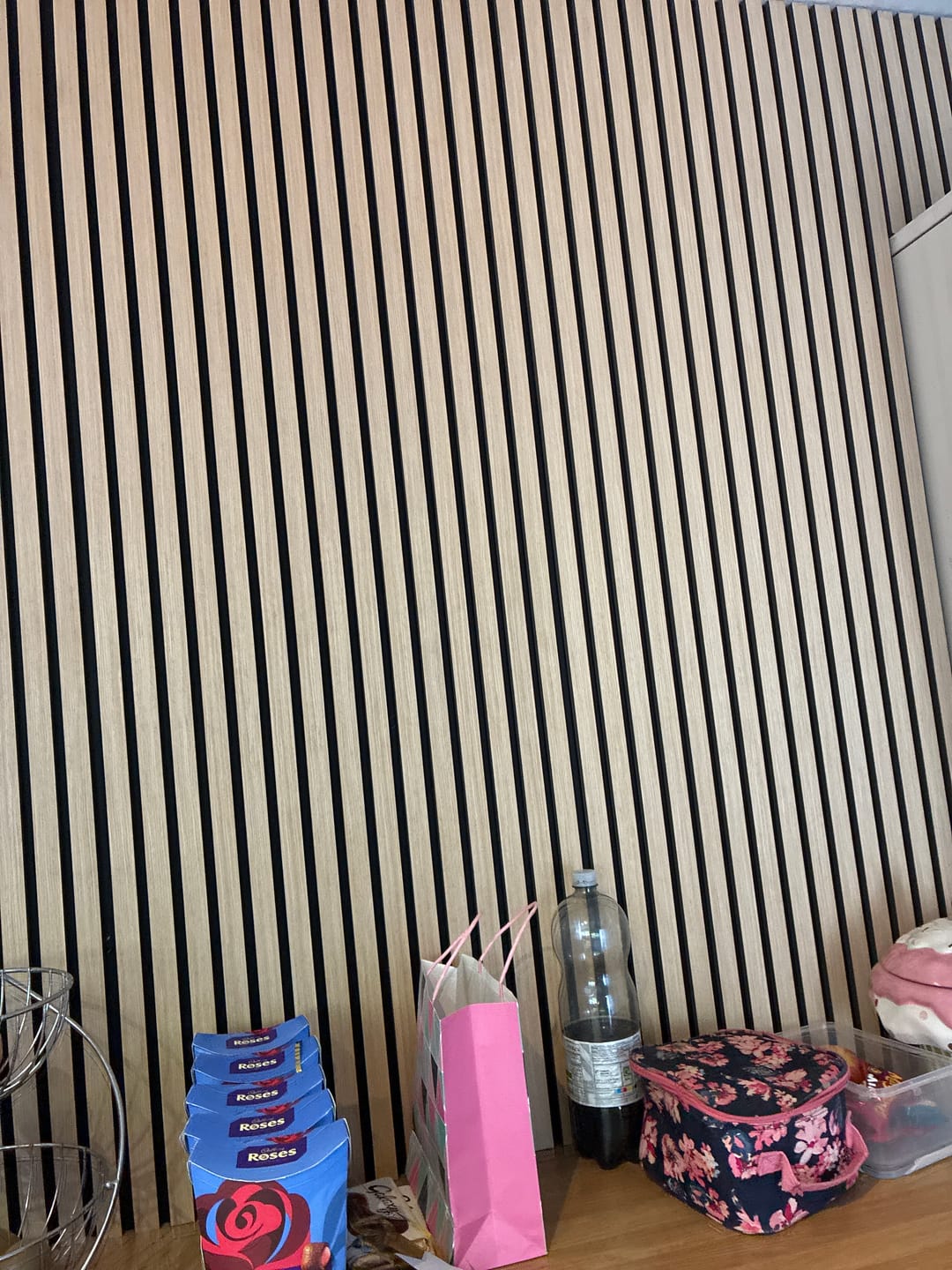Customer photo review of Acoustic Slat Wall Panels Wooden Decorative Wall Panels Natural Oak Premium 2.4m x 0.6m