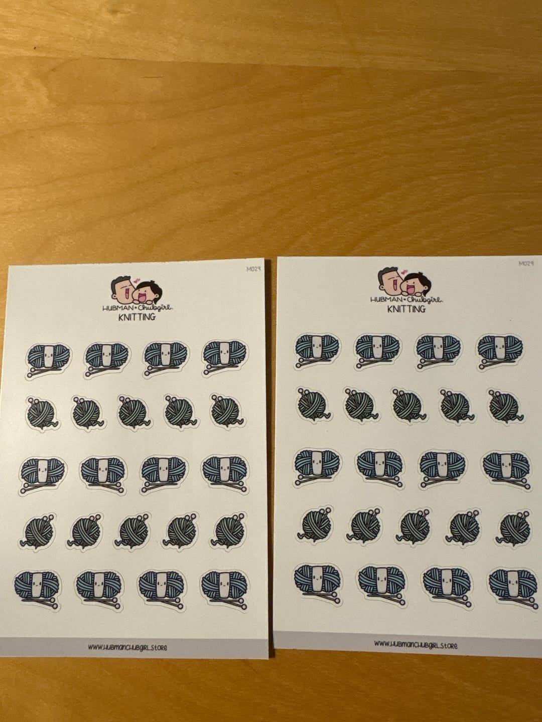 Customer photo review of Knitting Planner Stickers