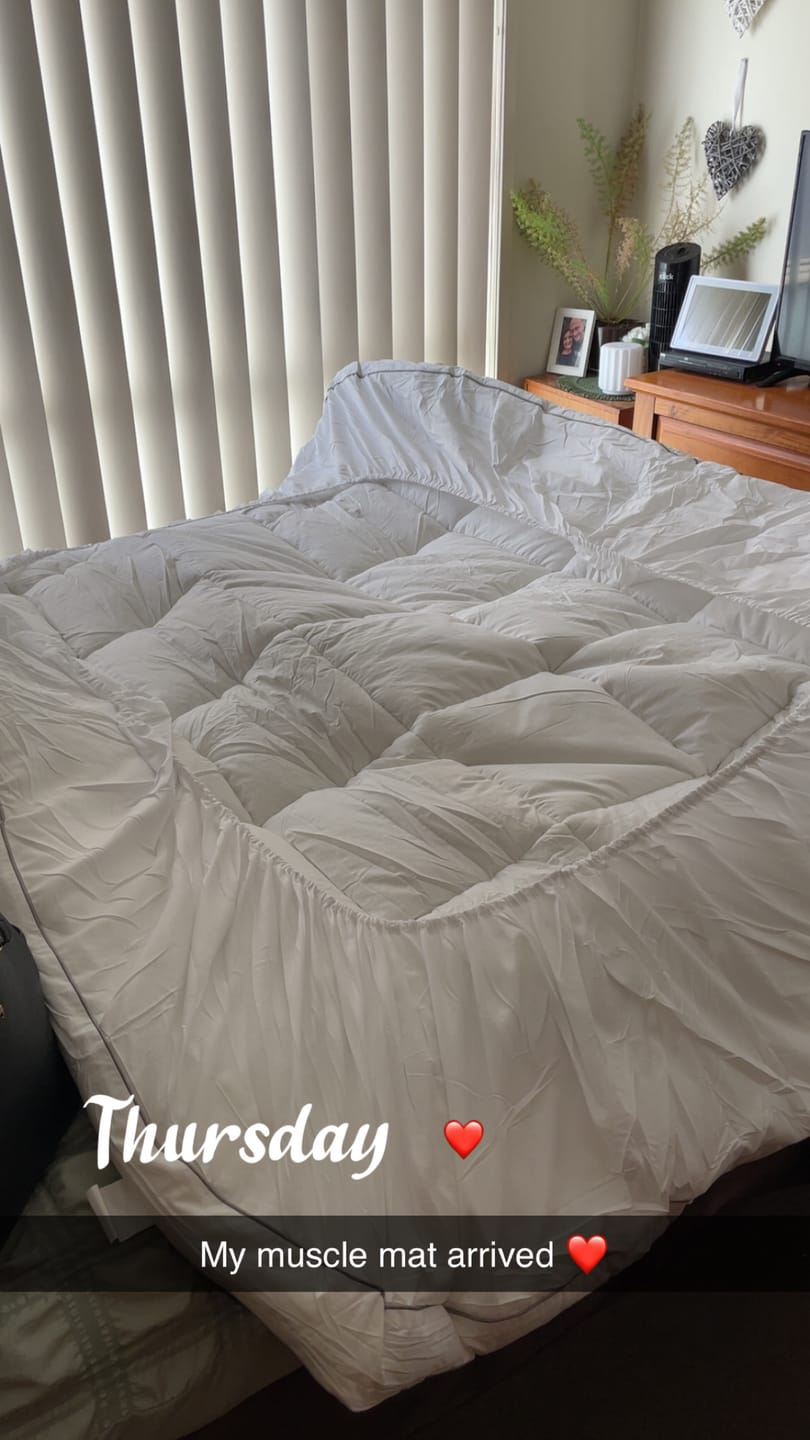 Customer photo review of Muscle Mat Luxury Mattress Topper