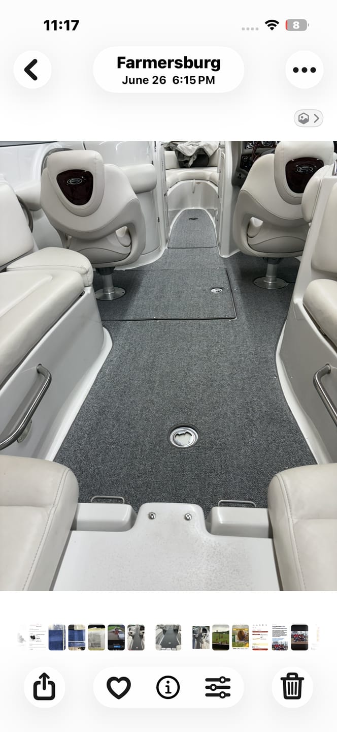 Customer photo review of 2003-2009 Crownline 270 BR Snap in Boat Carpet