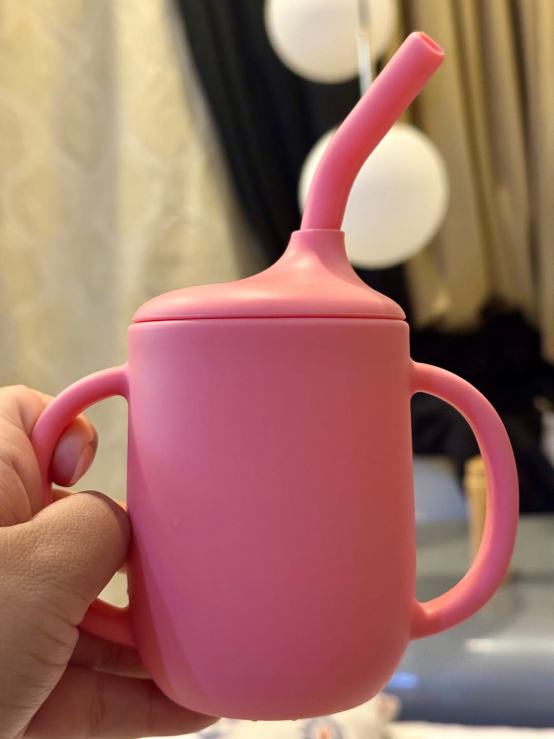 Customer photo review of Silicone Straw Cup with straw cleaner