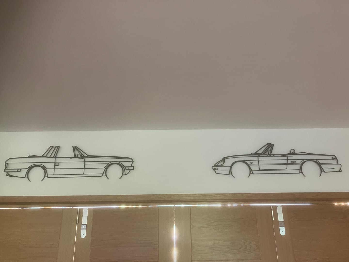 Customer photo review of Your Custom Car Silhouette Metal Wall Art Service