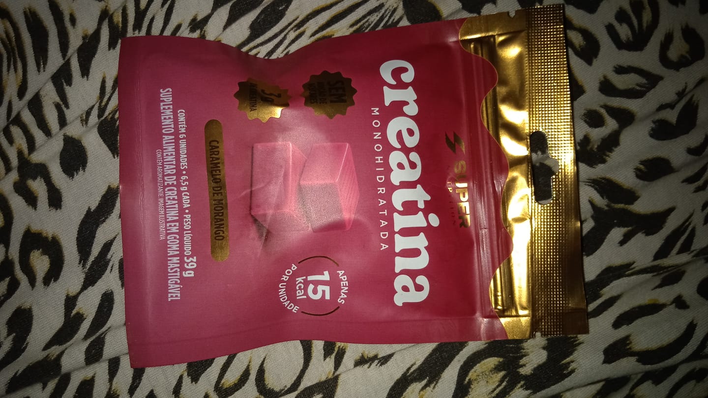 Customer photo review of Mini Pack Caramelo de Creatina Morango