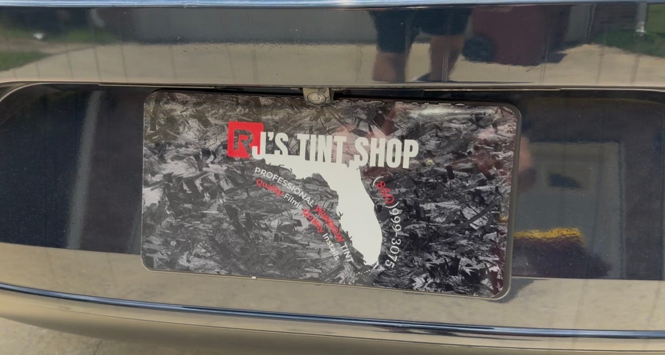 Customer photo review of Create Your Own Custom Magnetic License Plate Cover