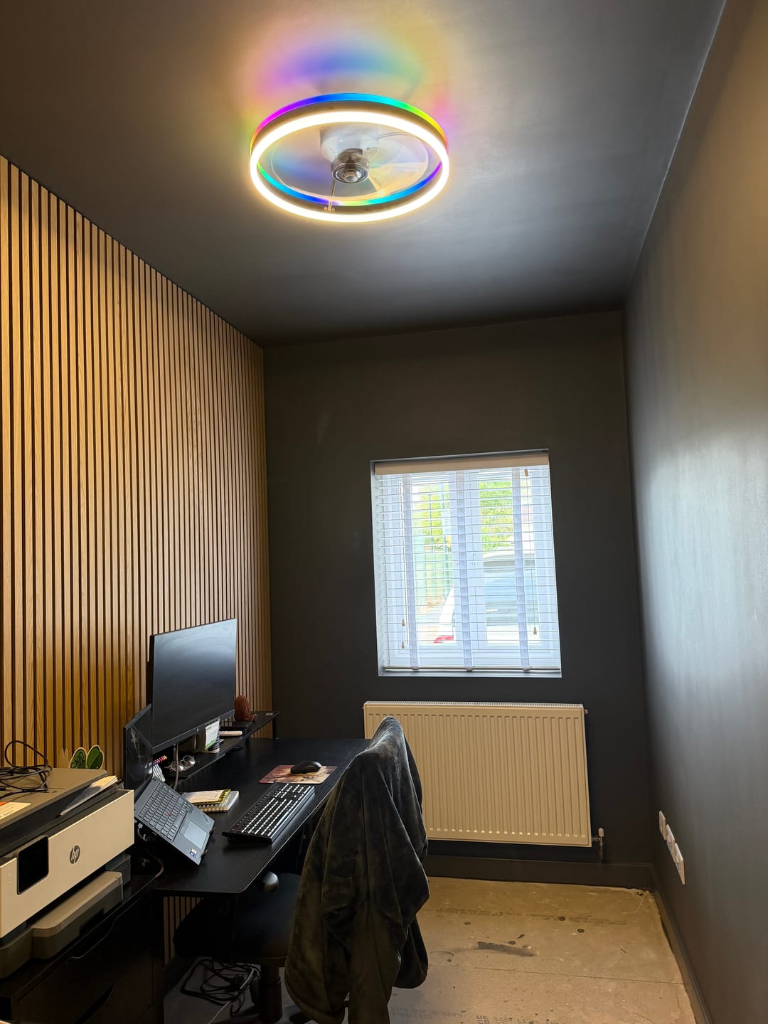 Customer photo review of SlatWall Acoustic Honey Oak Slatted Wall Panel