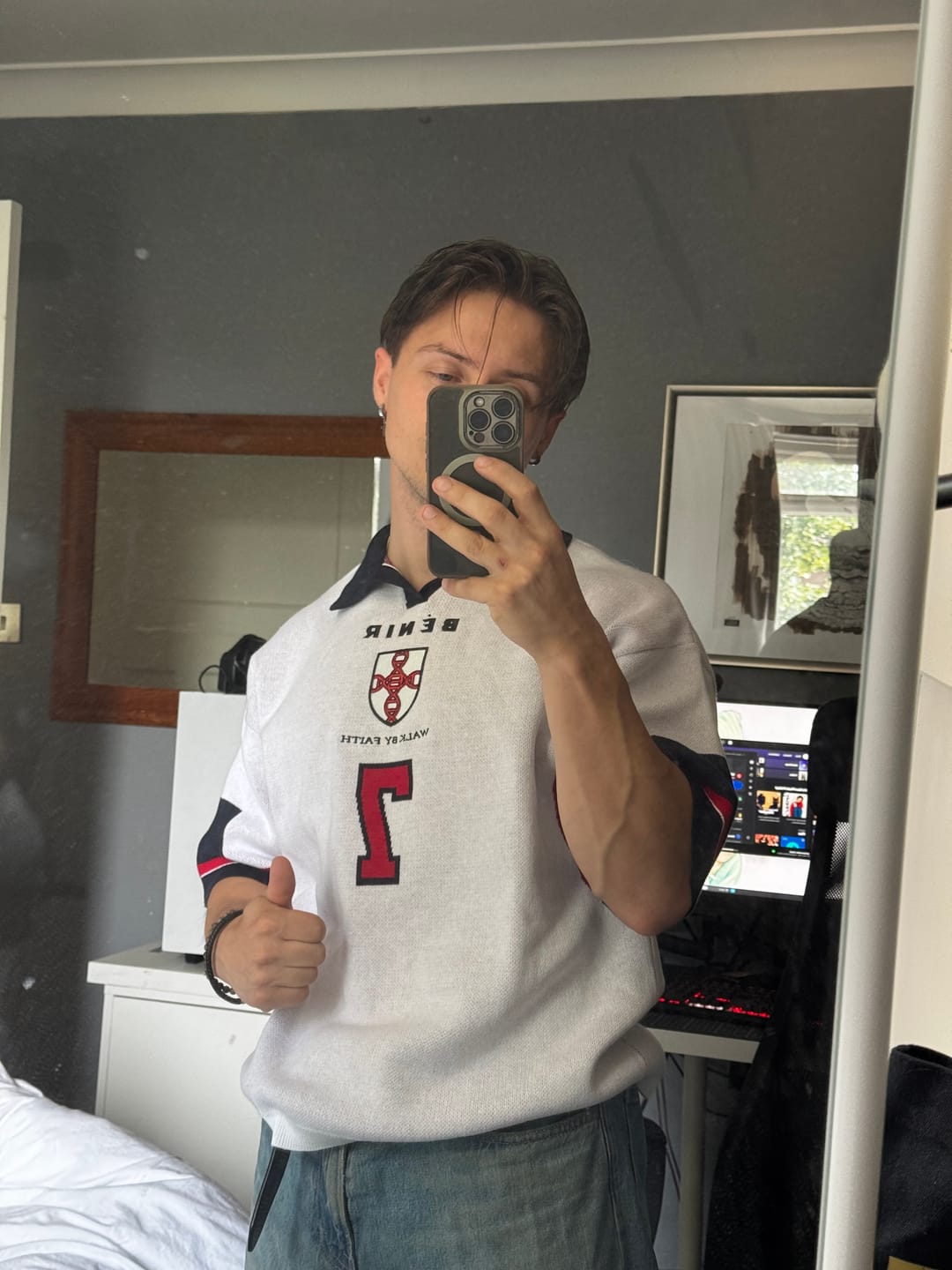 Customer photo review of 98 England knit Jersey - White