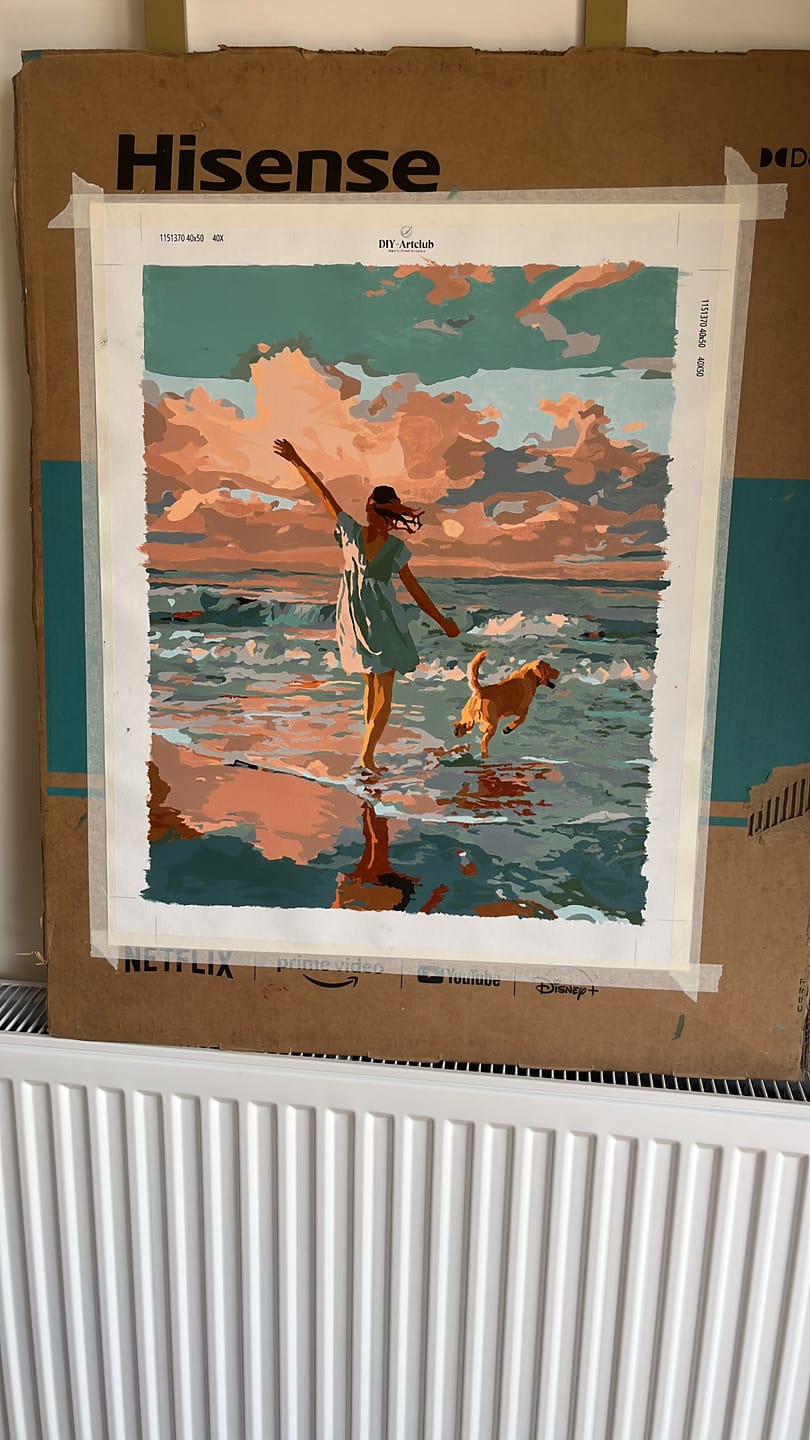Customer photo review of Waves of Joy | Paint by Number
