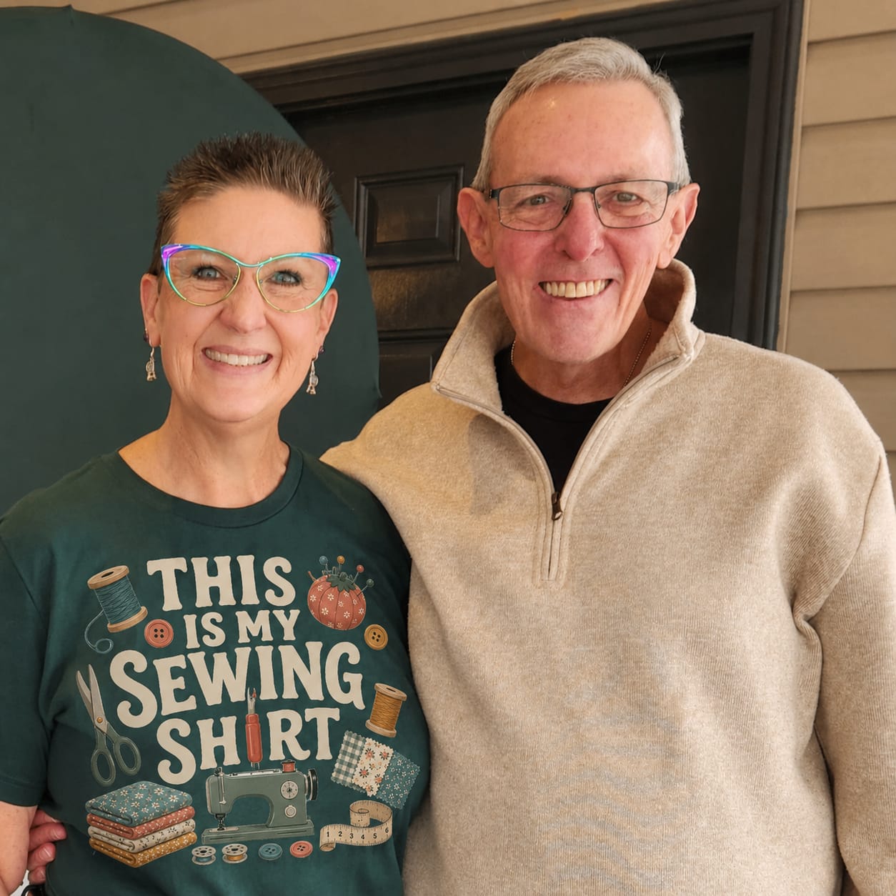 Customer photo review of Four Quilt Block Squares Notes T-Shirt