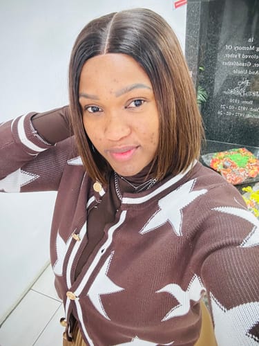 Customer photo review of Vietnamese Super Double Drawn Bone Straight 2x6 Closure 10" Ombre Chocolate Brown Wig