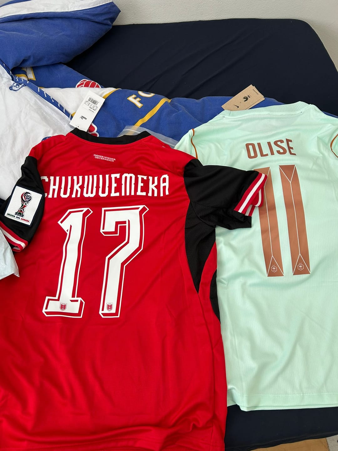 Customer photo review of France National Team World Cup 2026 Michael Olise Away Football Soccer Kit Jersey