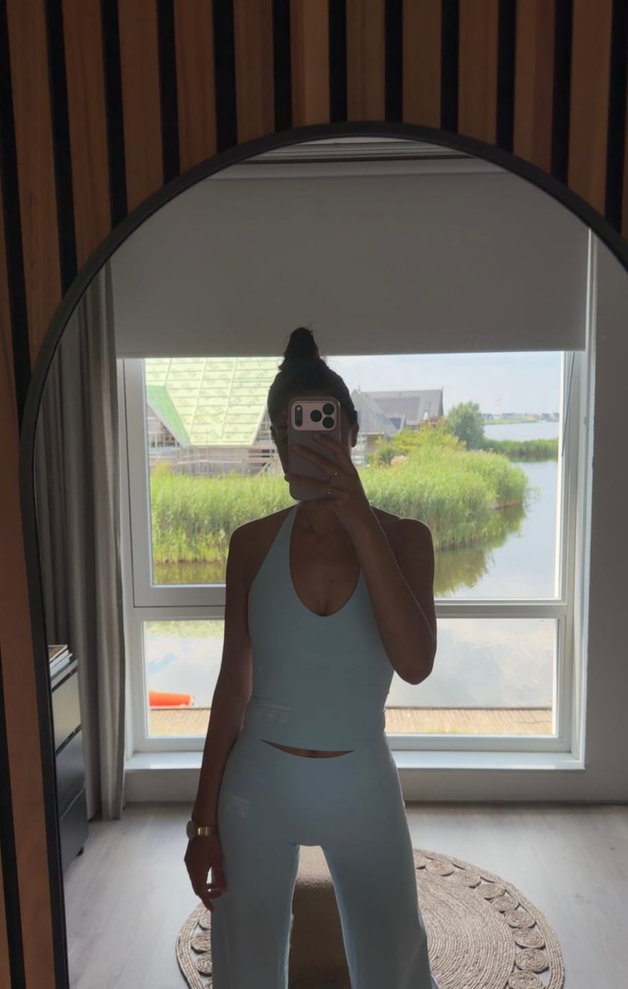 Customer photo review of ACTIVE HALTER TOP LIGHT BLUE
