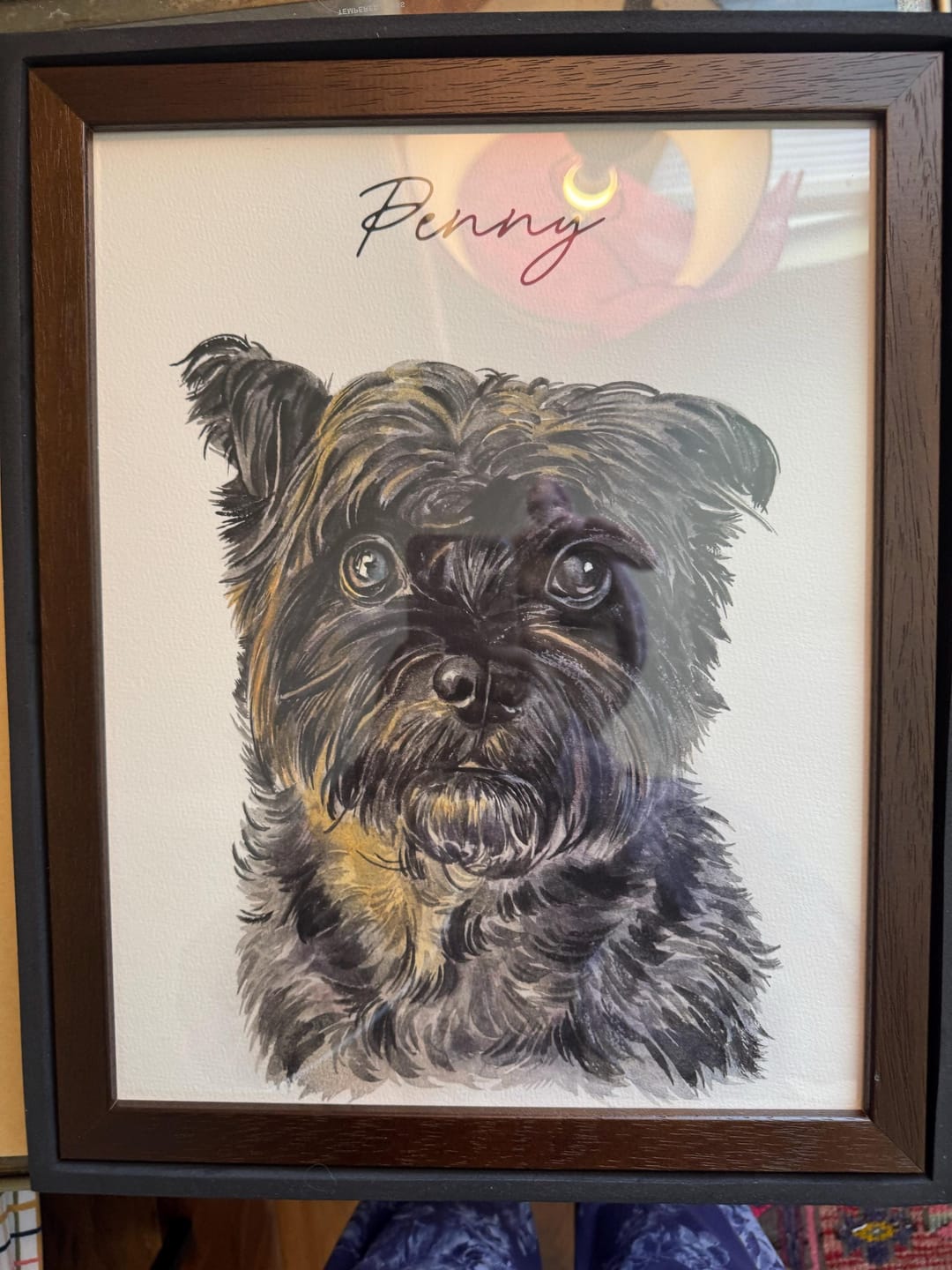 Customer photo review of Custom Hand Painted Dog Portrait Canvas