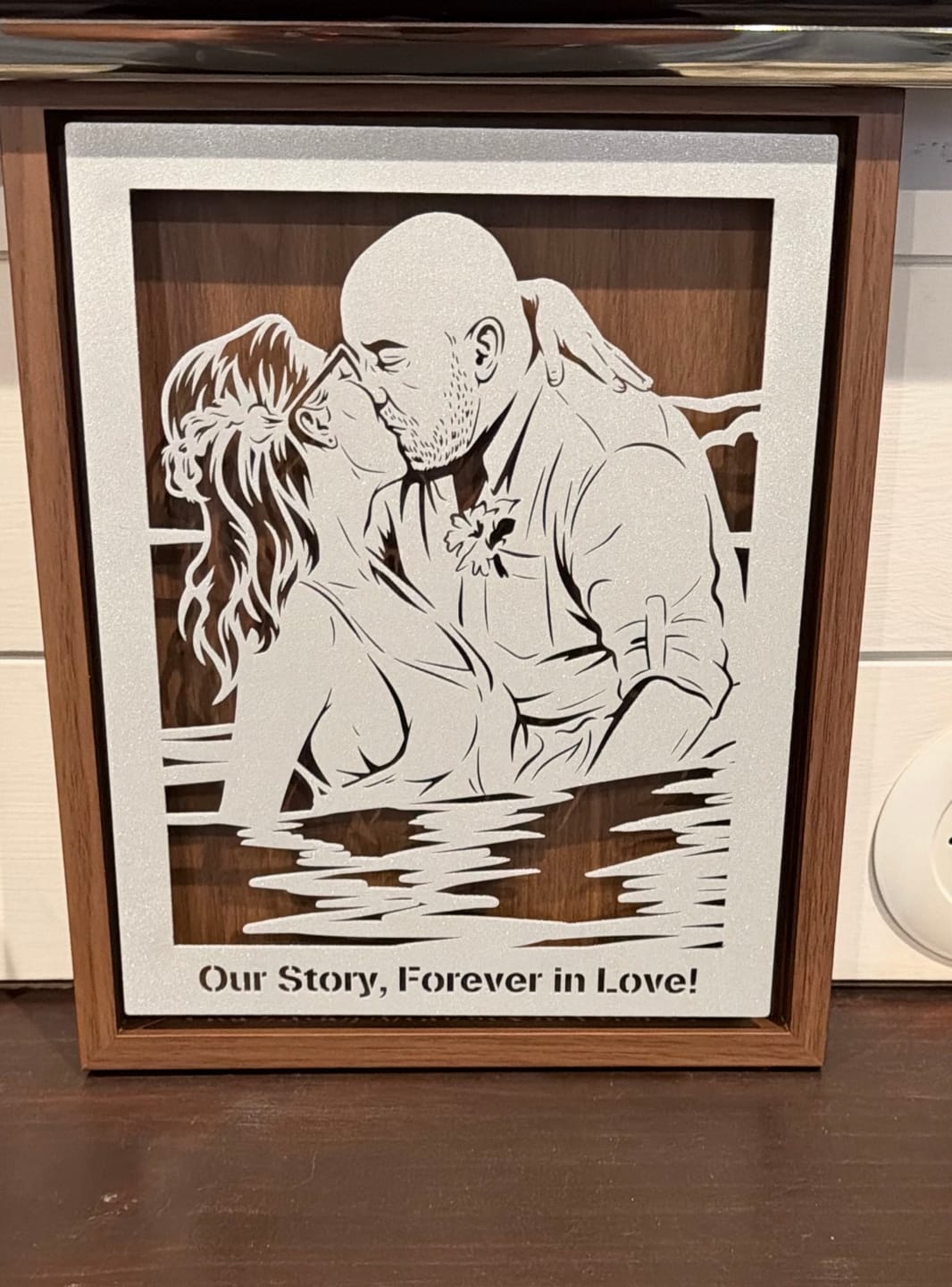 Customer photo review of Wedding Anniversary Metal Portrait