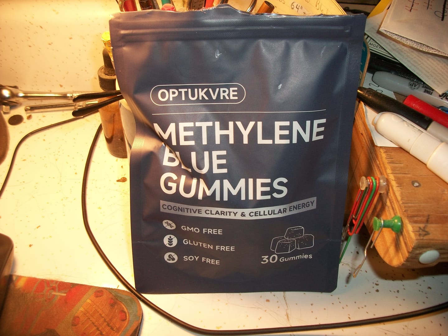 Customer photo review of Methylene Blue Gummies + USP Grade