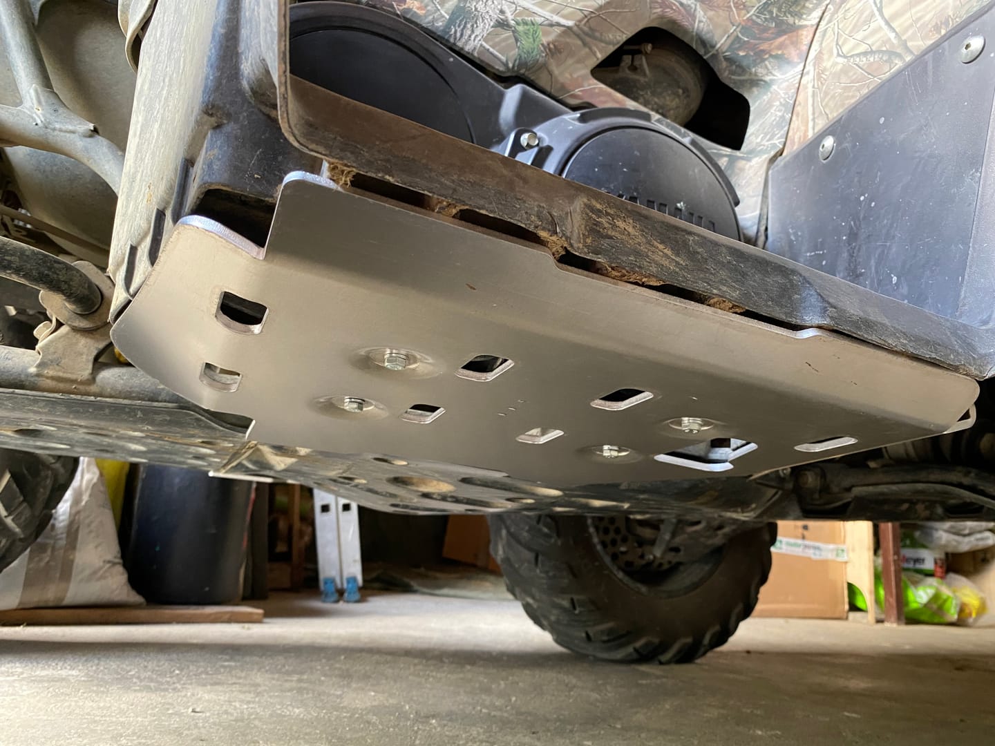 Customer photo review of Footwell Skid Plate Kit — Yamaha Grizzly 550/700 (2007—26)