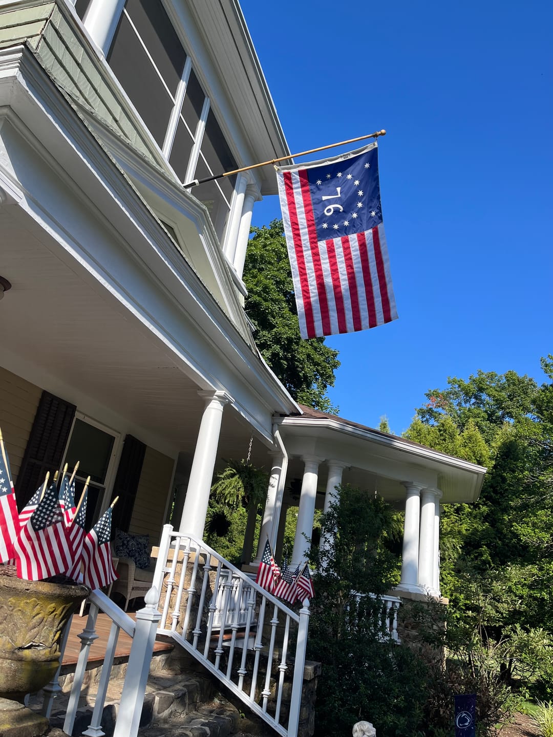 Customer photo review of 3' x 5' Bennington Flag Set