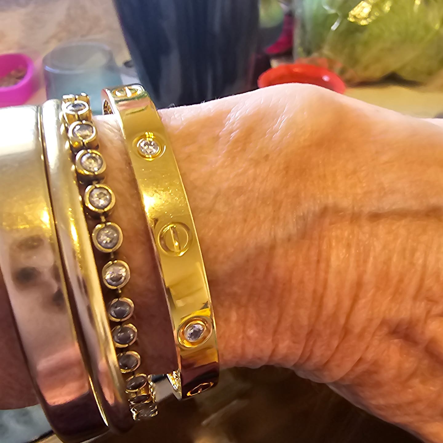Customer photo review of LOVE BRACELET 6.1MM 4 DIAMONDS