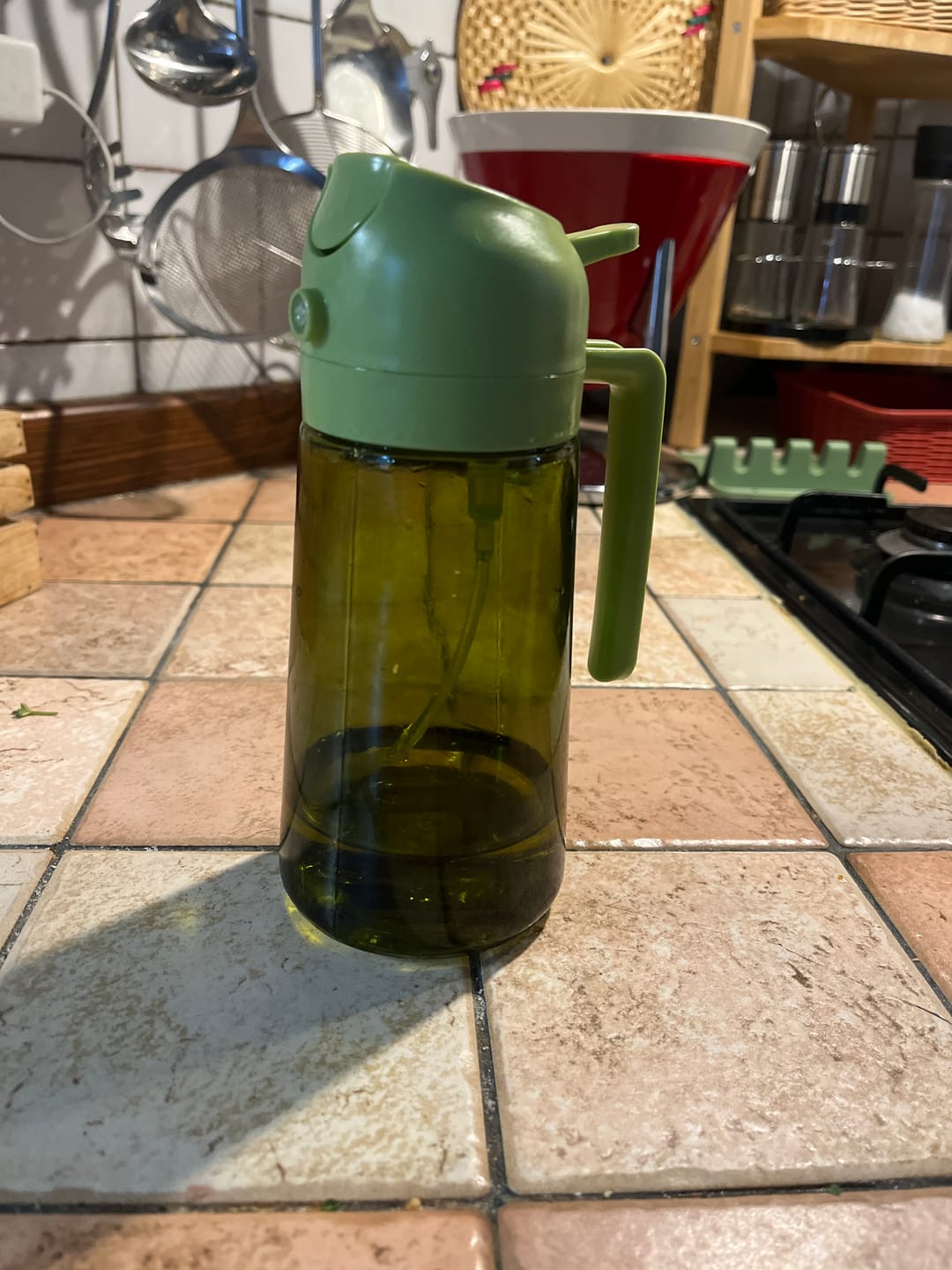 Customer photo review of Spruzzino Olio BIG - Doppia erogazione con vetro oscurato protezione qualità