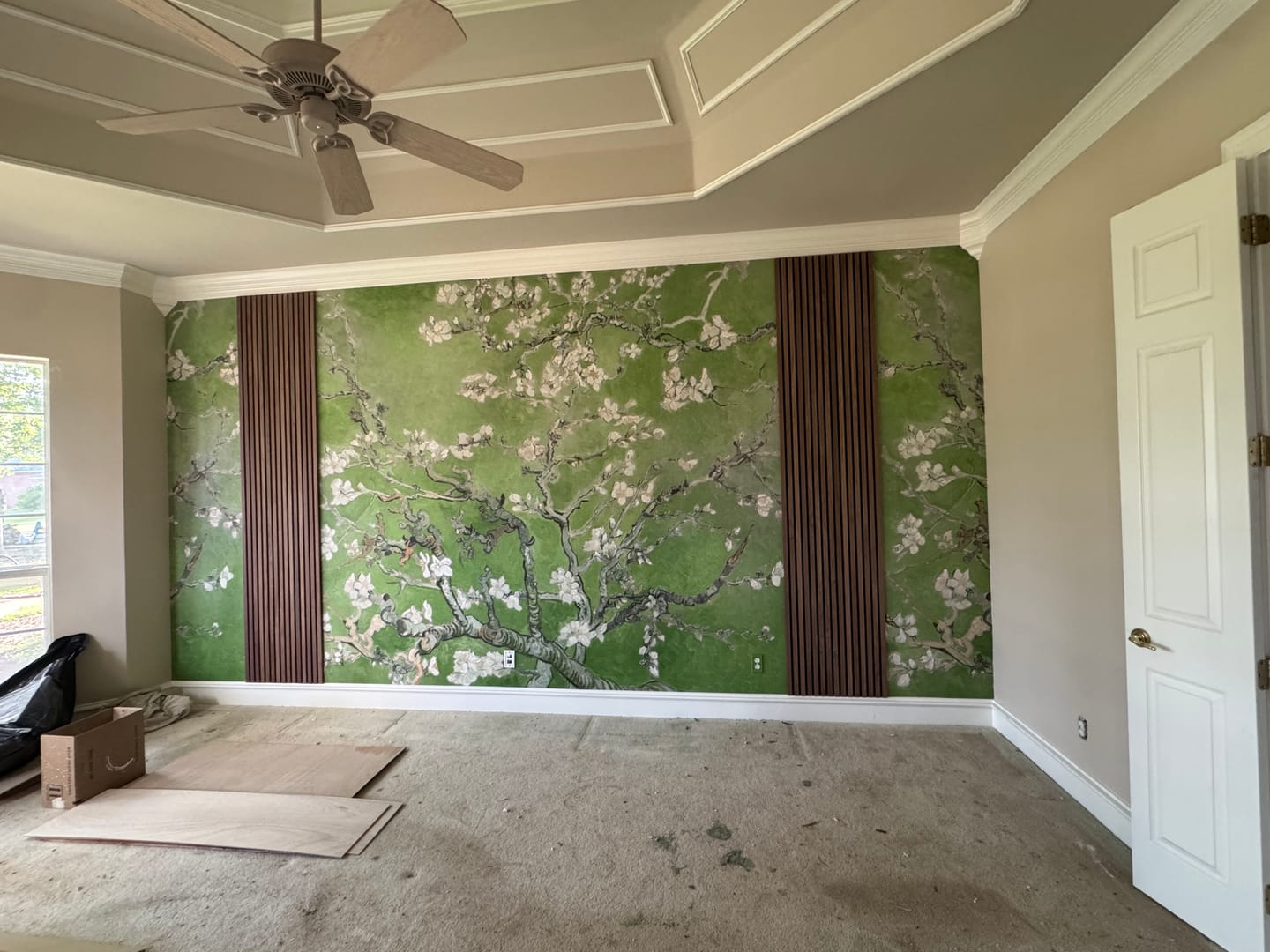 Customer photo review of Natural Walnut Acoustic Slat Panels 94.5" or 120"