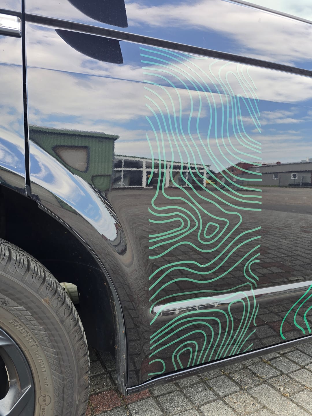 Customer photo review of VW Transporter Topographic Door Wrap Decals (Pair) | Fits T4 T5 T6 T6.1 Multivan California Caravelle