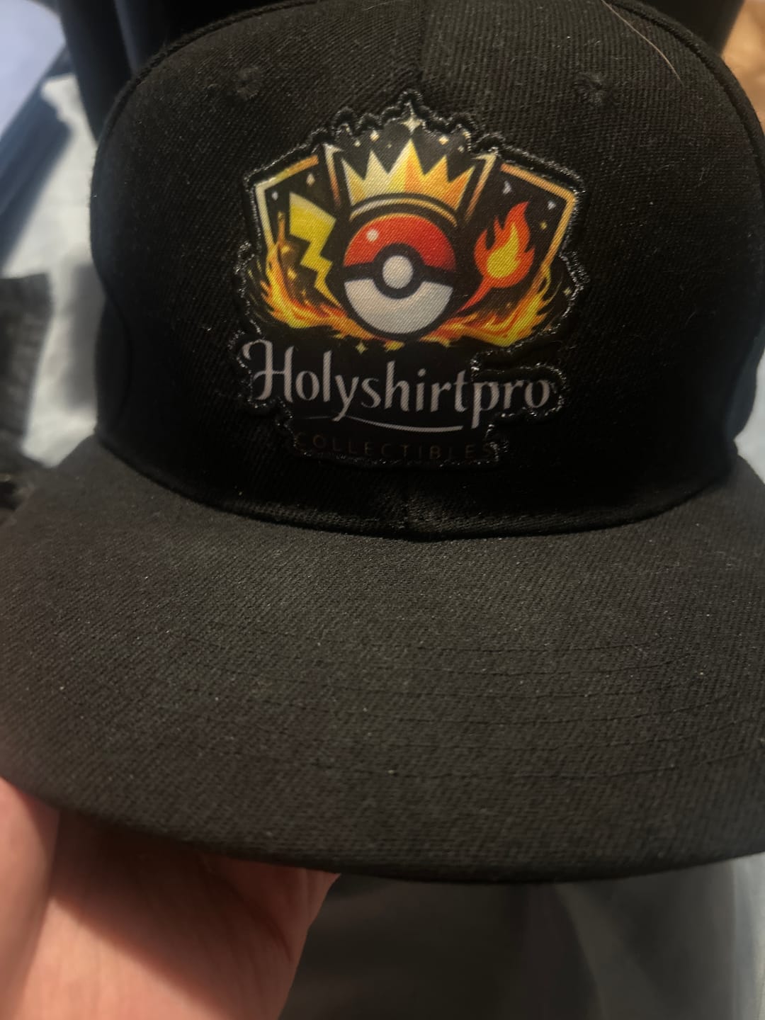 Customer photo review of Custom Black 3D Puff Embroidery Flat Embroidery Casual Sport Baseball Cap