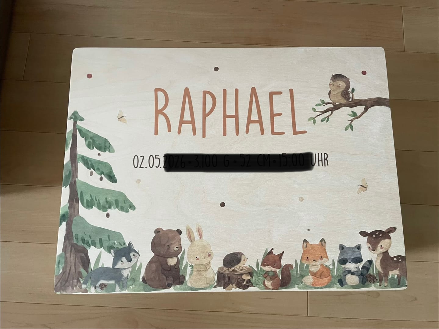 Customer photo review of Erinnerungsbox Baby - Niedliche Waldtiere