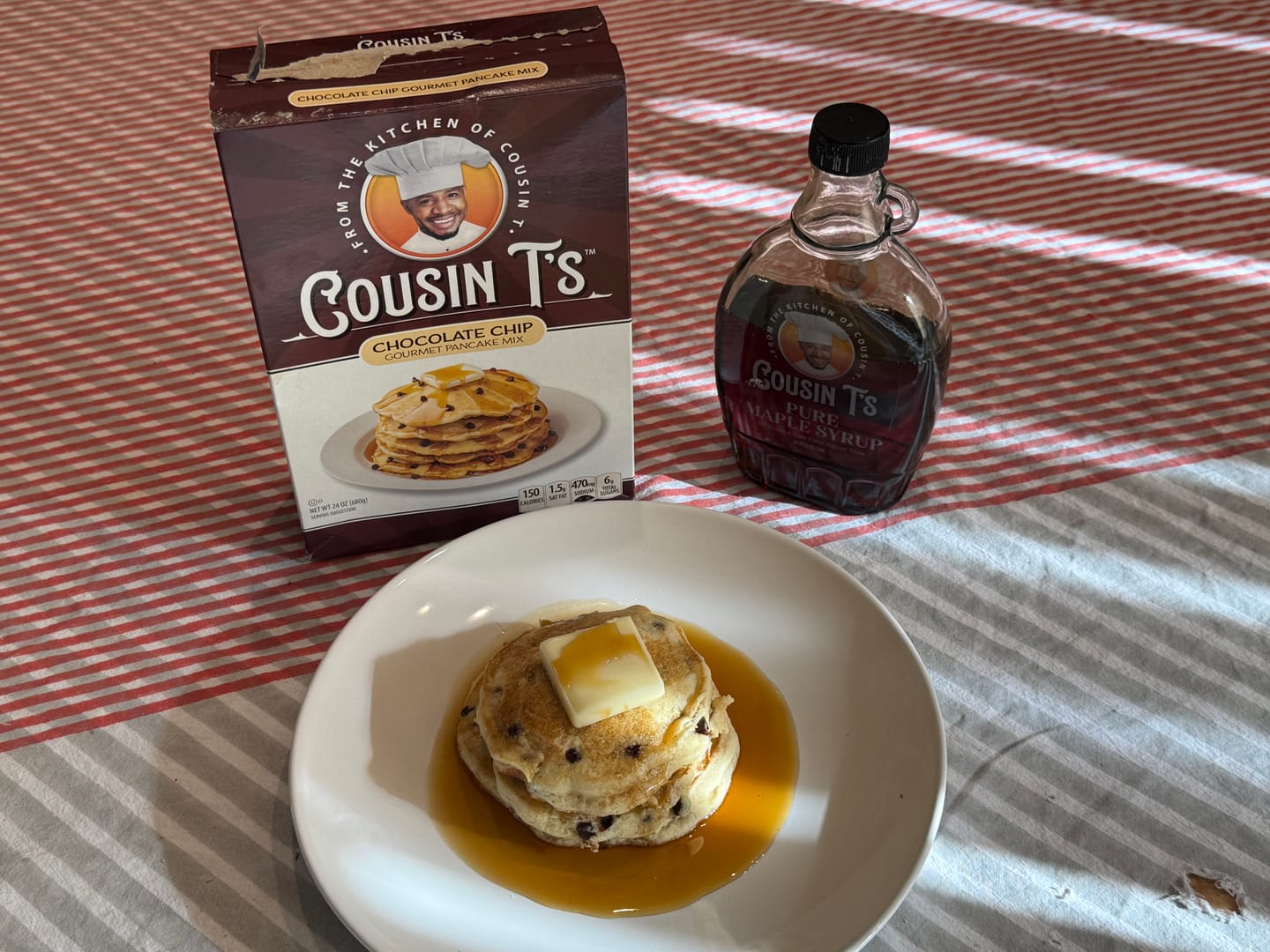 Customer photo review of Cousin T's Maple Syrup & Pancake Mix Bundle