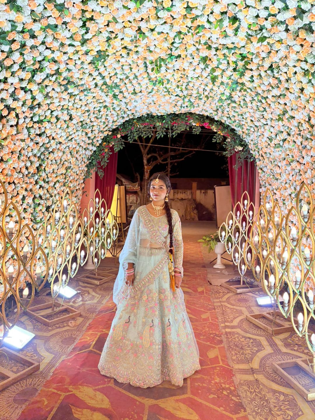 Customer photo review of Beautiful Peacock Design Butterfly Net Coding & Sequins Work Lehenga Choli