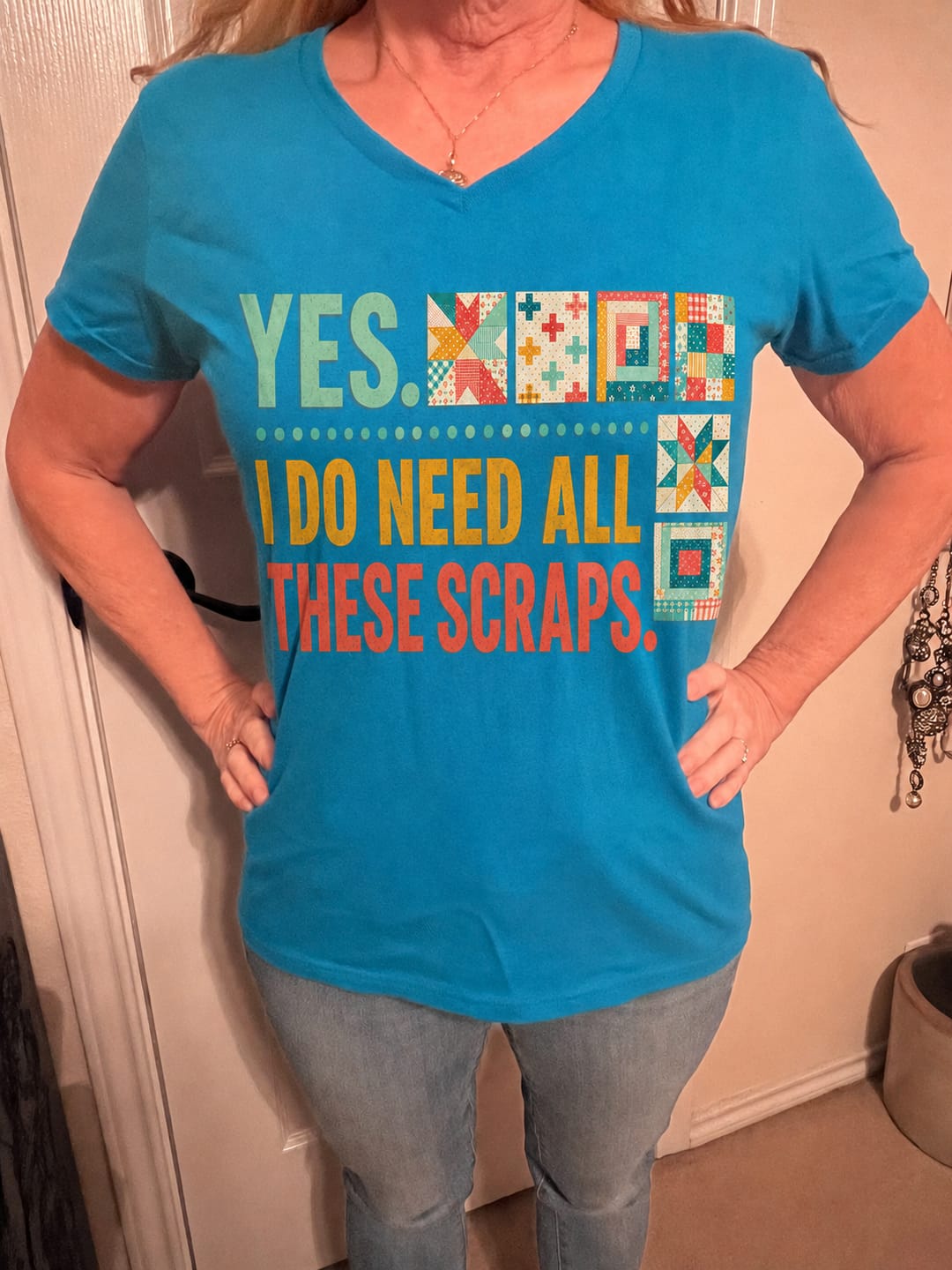 Customer photo review of I'm A Simple Woman Quilter T-shirt