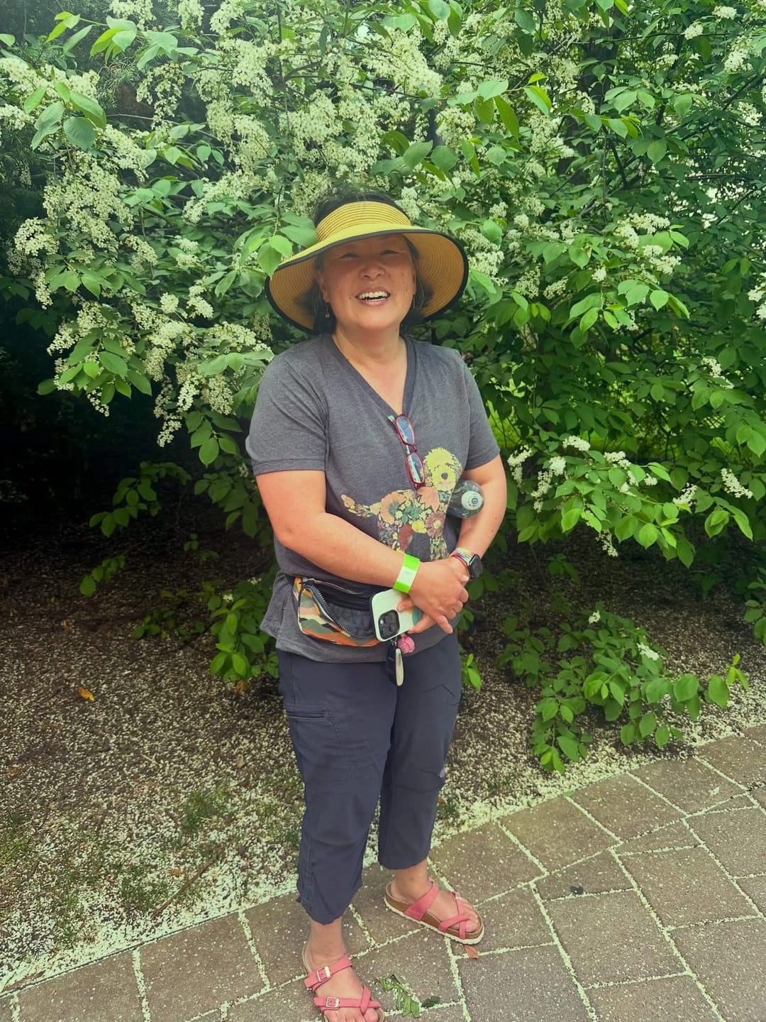 Customer photo review of Wildflower Goldendoodle V-Neck T-Shirt