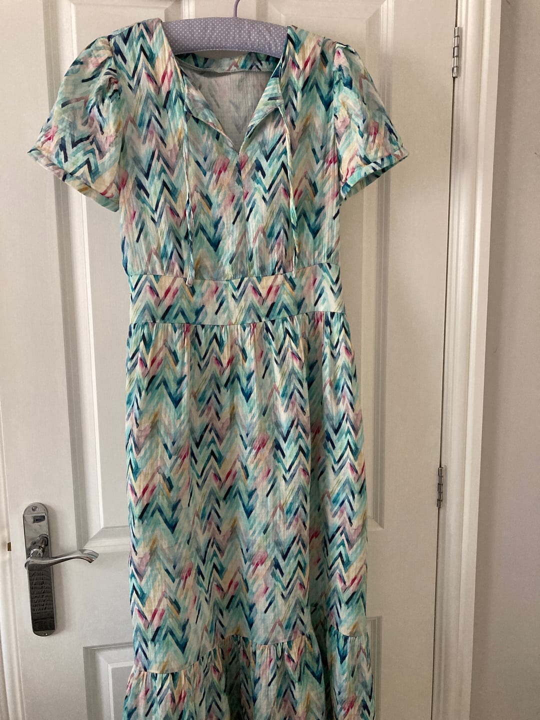 Customer photo review of Vibrant Zigzags Double Gauze Fabric
