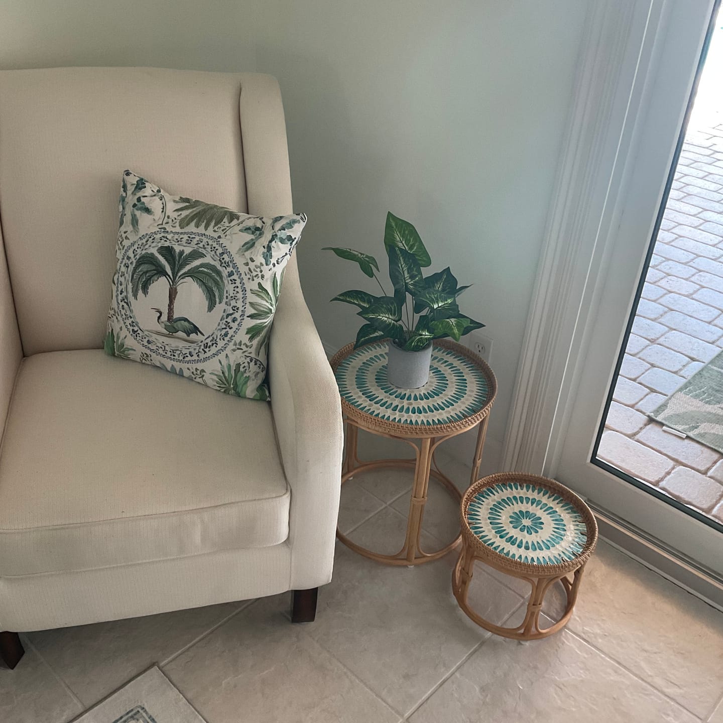 Customer photo review of Serene Rattan Table Set