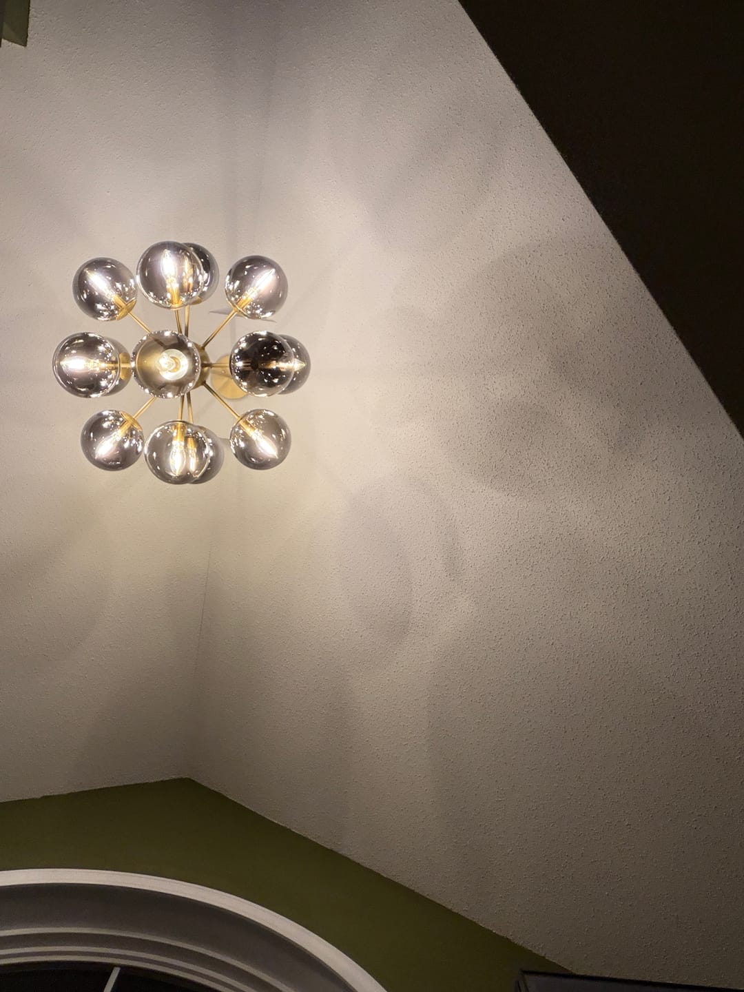 Customer photo review of Glam Dark Pearl Sputnik Smoked Glass Bubble Chandelier Light Fixture
