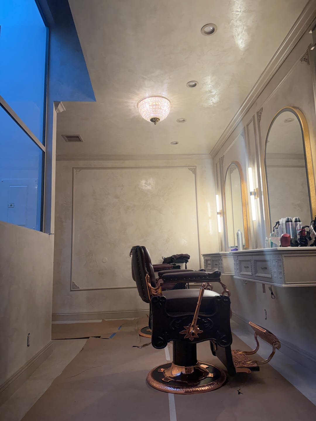Customer photo review of Luxe Vintage French Brass Round Crystal Cage Flush Mount Light
