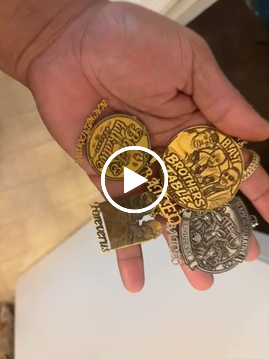 Customer video review of Custom Logo Engraved Photo Pendant Necklace