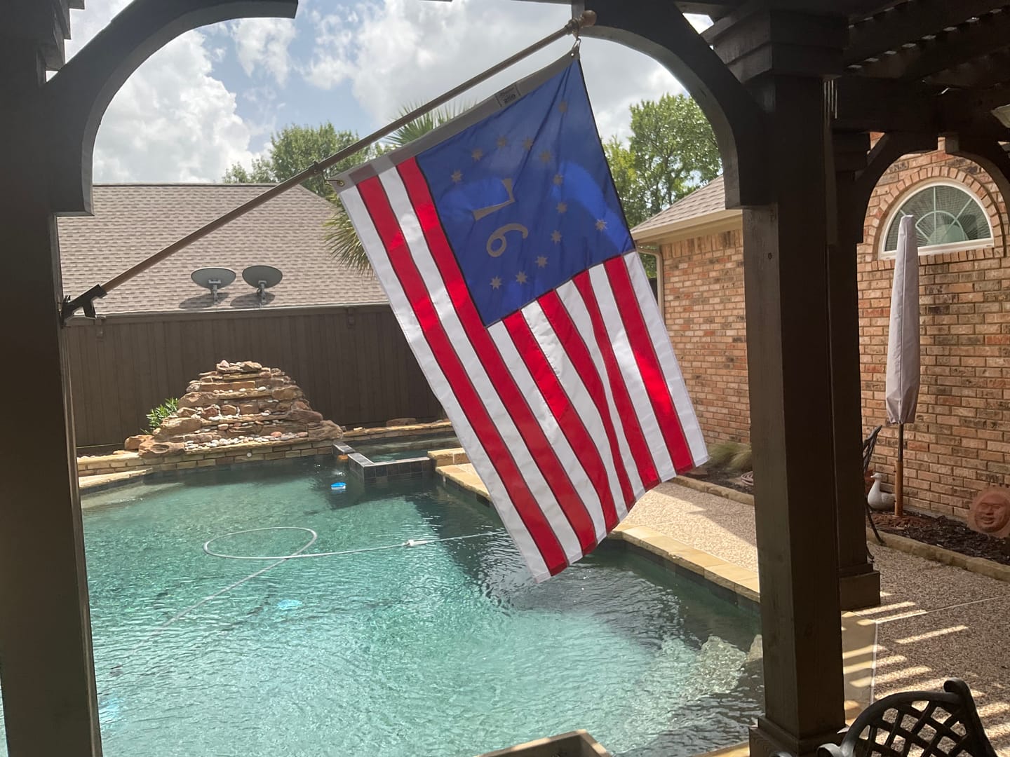 Customer photo review of 3' x 5' Bennington Flag Set