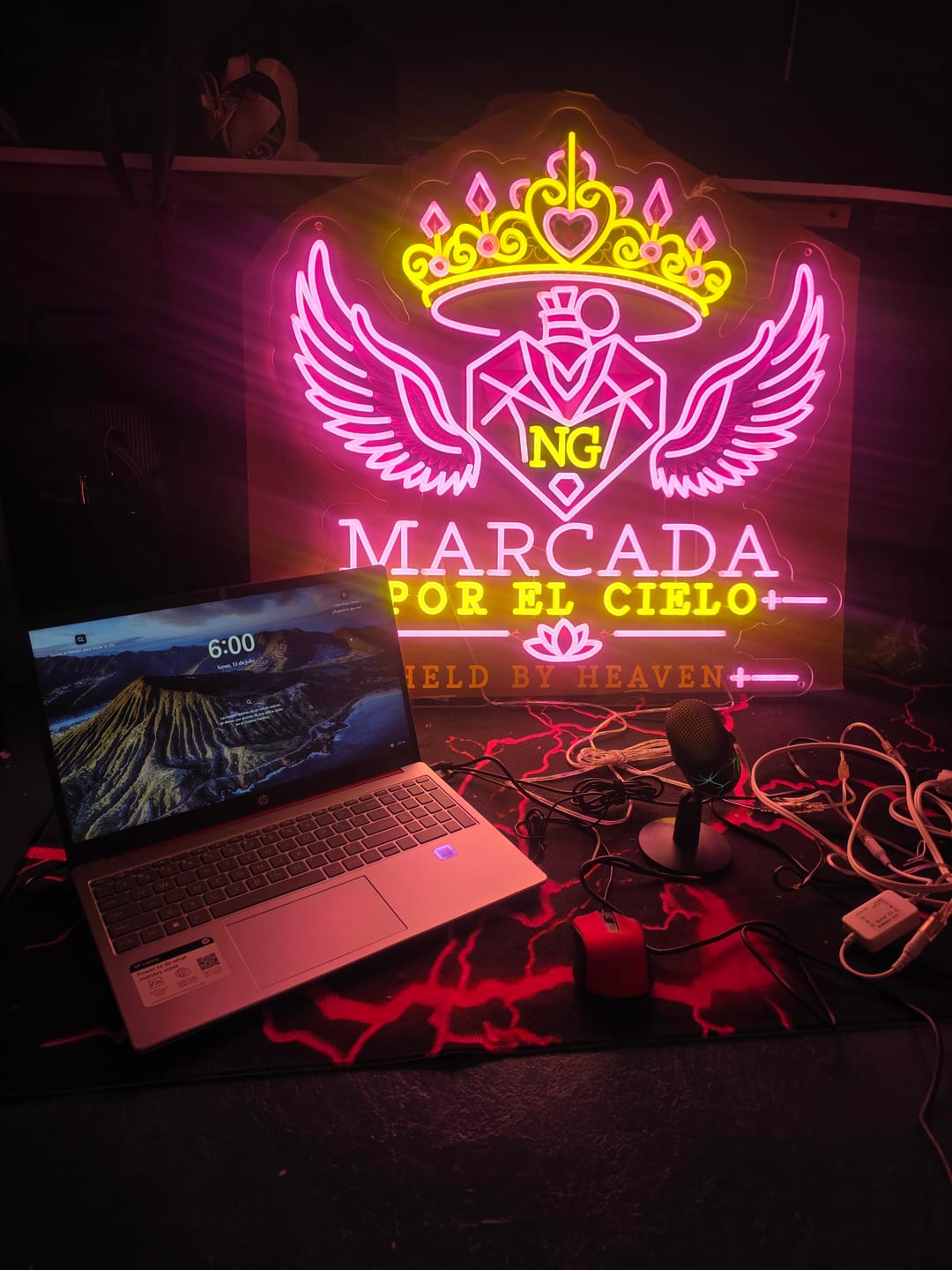 Customer photo review of Marcada por el Cielo | 2nd version - Premium Neon Artwork