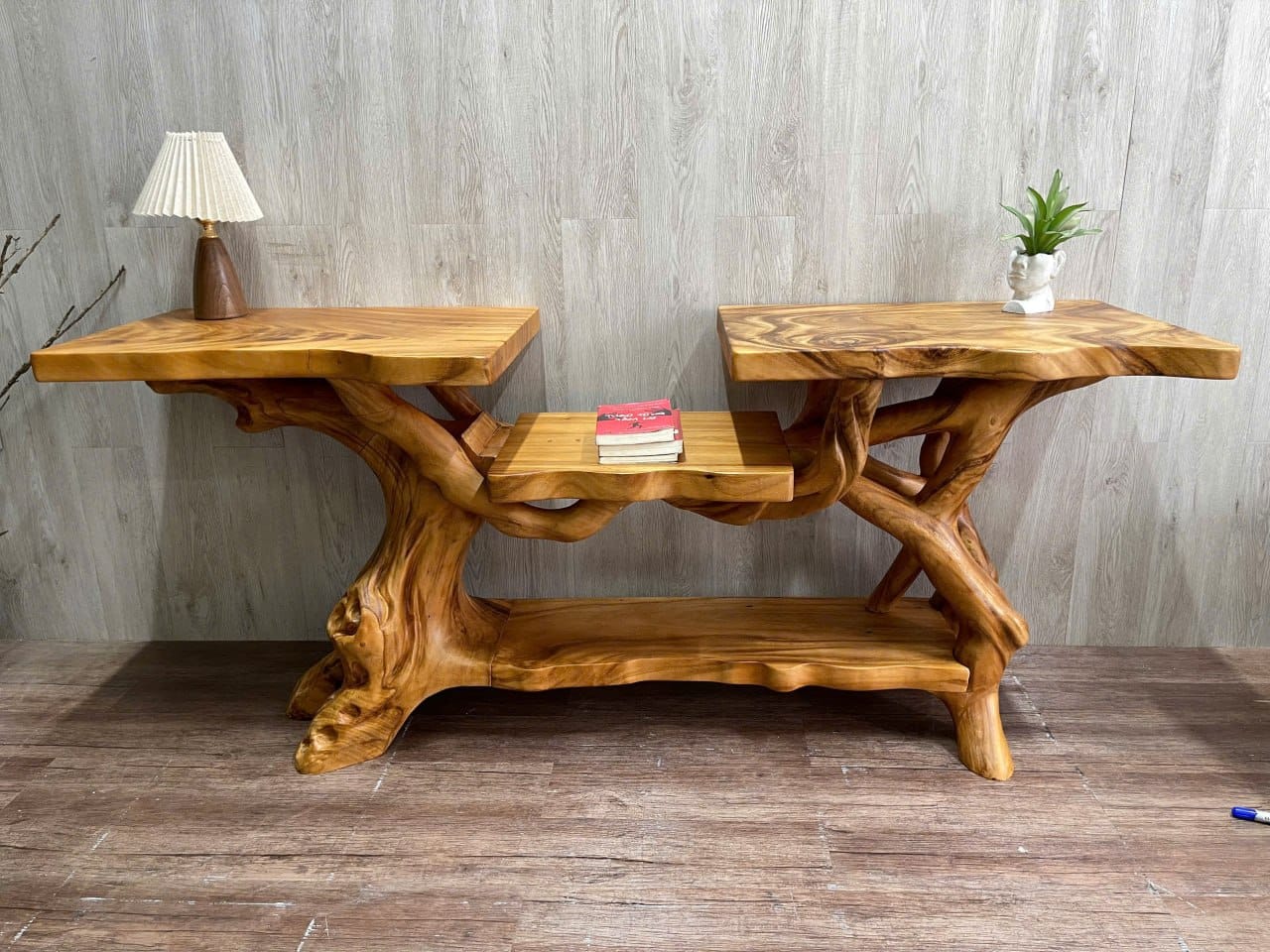 Customer photo review of Natural Root Solid Wood Bathroom Vanity for Organic Modern Spaces