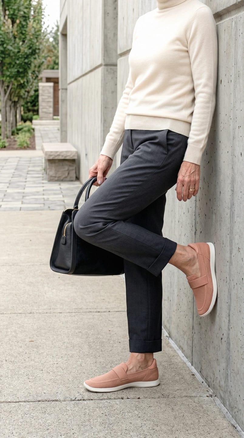 Customer photo review of Valenza - Hands-Free Barefoot Dress Shoe