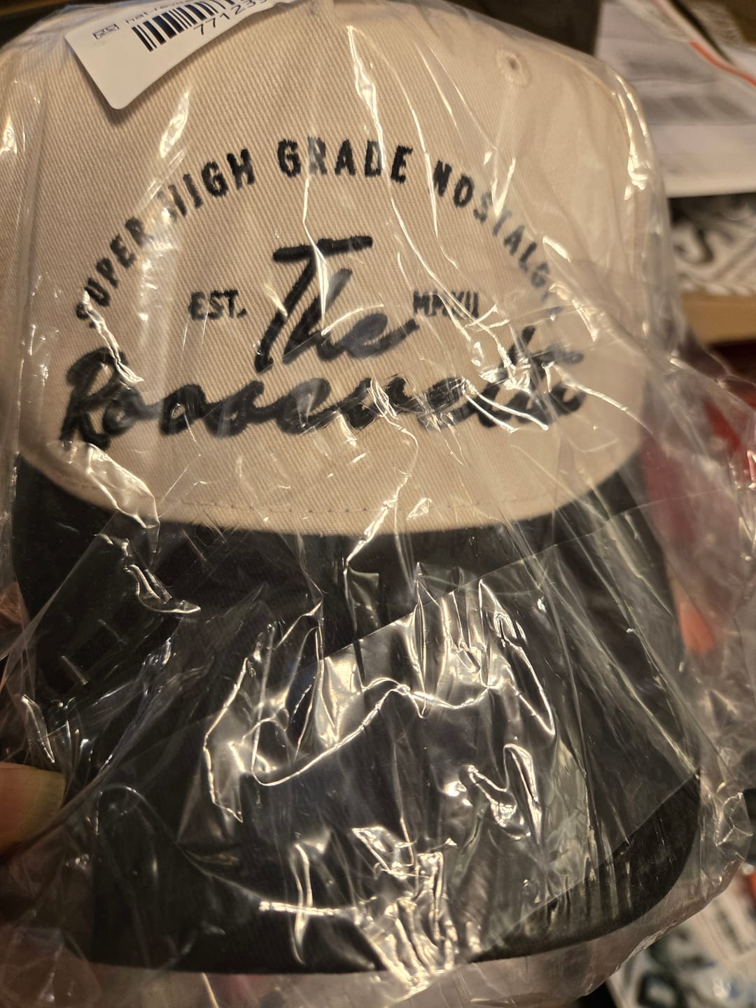 Customer photo review of Super High Grade Nostalgia (Black) – 5-Panel Hat