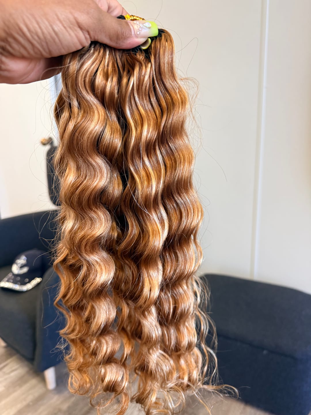 Customer photo review of #27/30/613 Mix Color Blend Loose Deep Wave Human Crochet Hair for Boho Braids