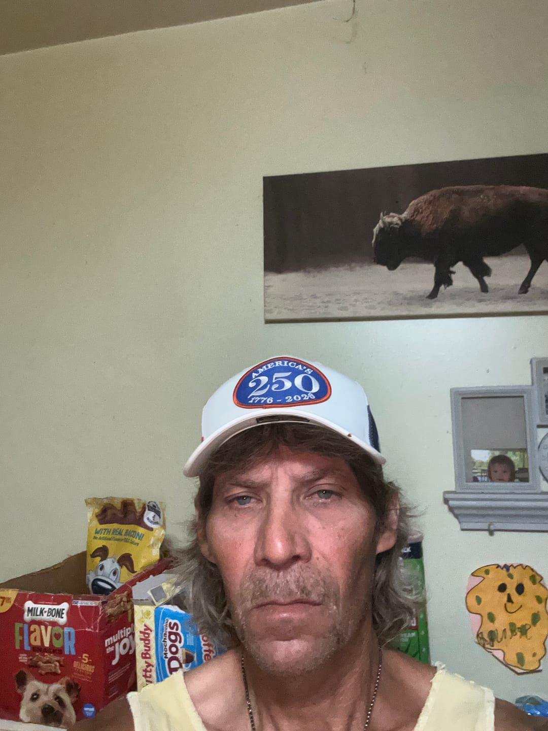 Customer photo review of America 250 1776-2026 Patch Trucker Hat