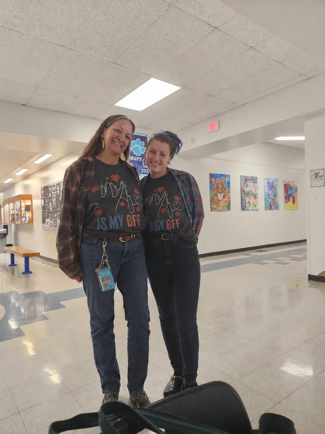 Customer photo review of QUILTING Floral Typography Hearts T-Shirt