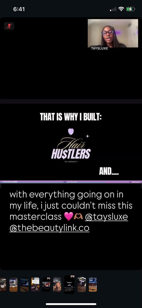Customer photo review of THE RAW TRUTH ABOUT THE HAIR INDUSTRY: Masterclass Replay