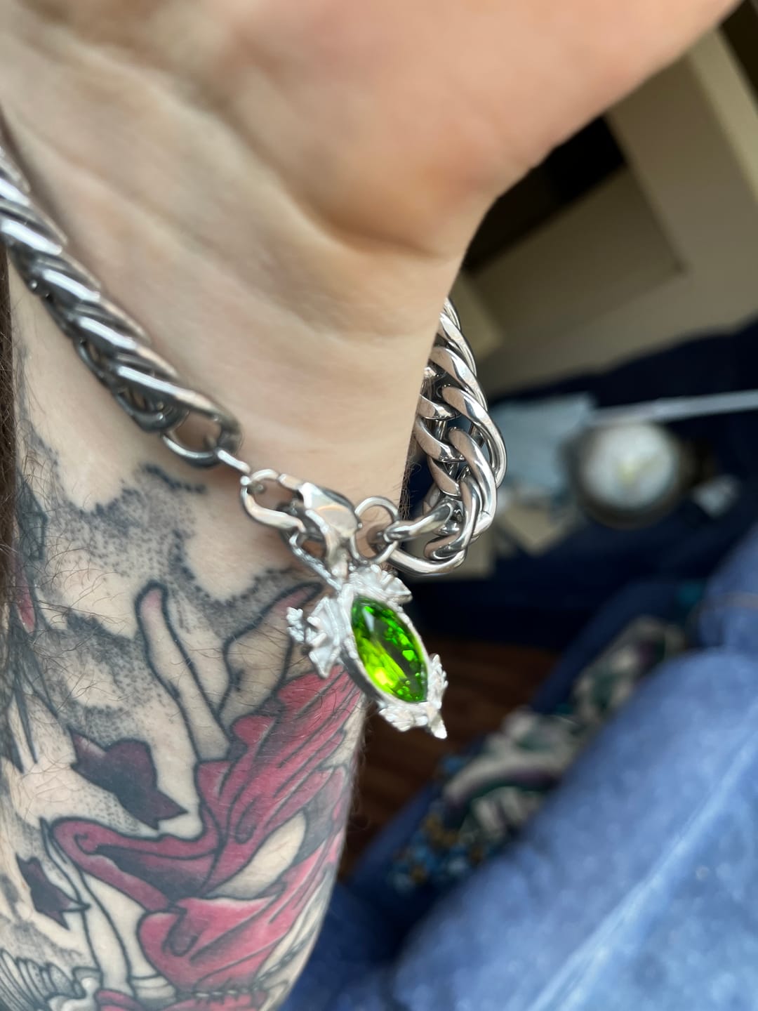Customer photo review of BIRTHSTONE PENDANT