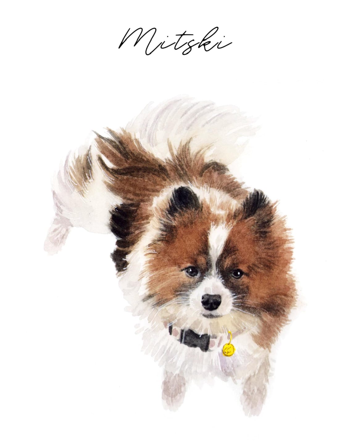 Customer photo review of Custom Hand Painted Dog Portrait Canvas