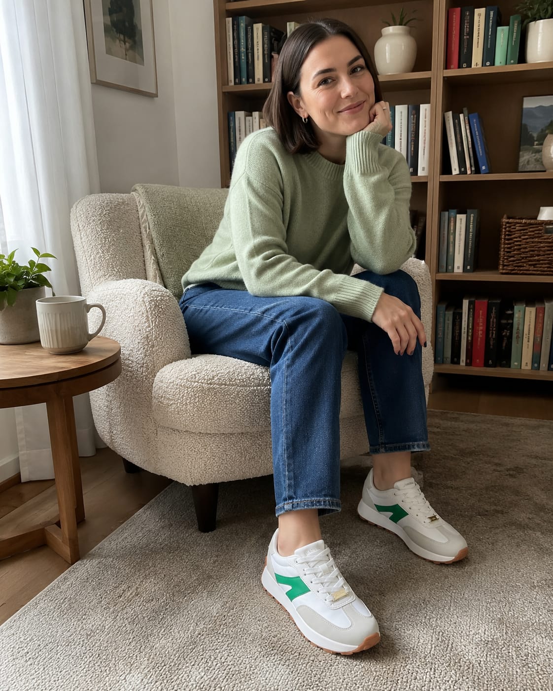 Customer photo review of Lucky Step Retro Platform Sneakers