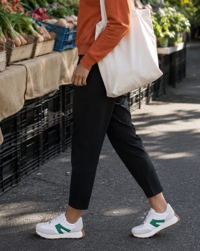 Customer photo review of Lucky Step Retro Platform Sneakers